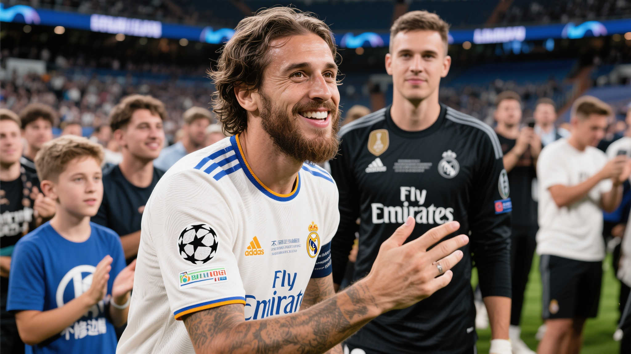 阿诺德晒庆祝照遭怀森调侃:嘴巴合上点 这种略带“不修边幅”的方式让许多年轻粉丝更觉得亲切